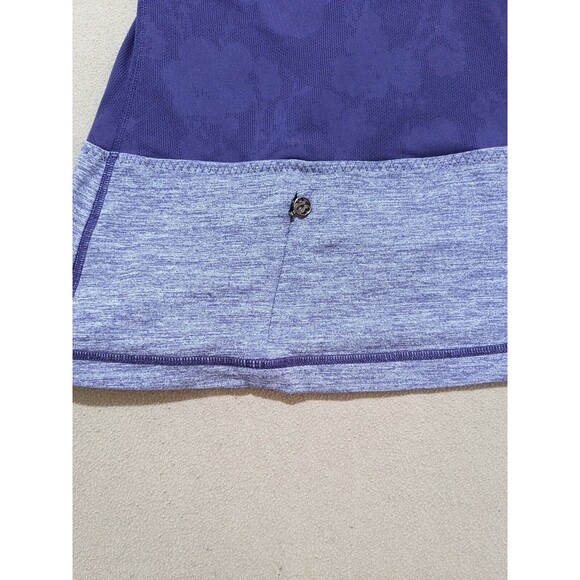 Lululemon Womens Chaturanga Tank Top Heathered Concord Grape Size 6 Double Strap - Picture 4 of 10